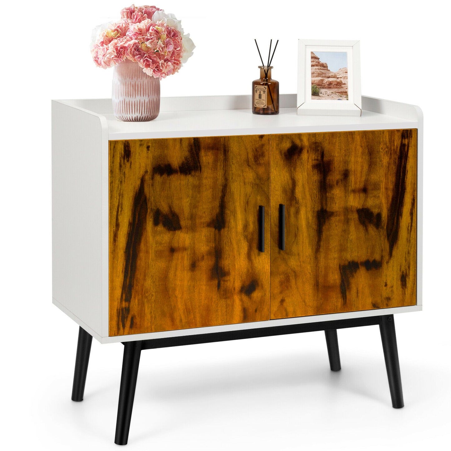 Sophisticated Wooden Sideboard with Double Doors