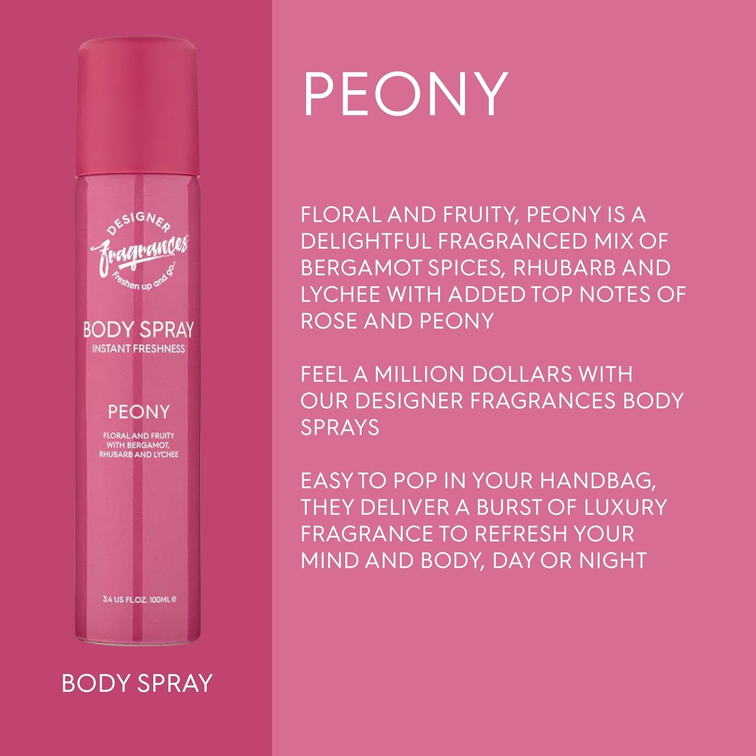 6 Pack Assorted Aromas Bundle - Rouge, Only One & Peony - Women'S Body Spray Deodorant Cans - for Instant Freshness on the Go - Long Lasting Smell, Great Gifts - 100Ml