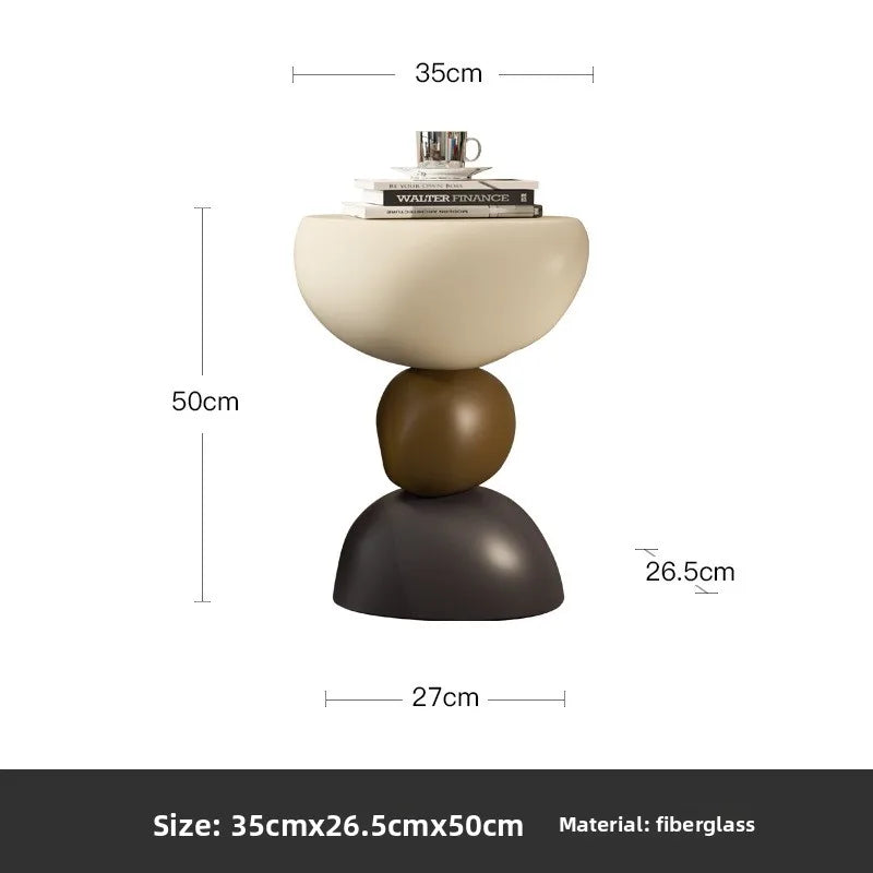 Creative Coffee Table Light Luxury Senior Sense of Cream Wind Living Room Sofa Corner Table Bedroom Bedside Table Furniture