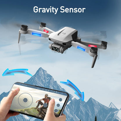 F8 GPS Drone with Dual Camera for Beginners, RC Quadcopter Foldable Drones with Brushless Motor, Intelligent Follow Mode, Headless Mode,3-Speed Modes, Aircrafts Toys Gifts for Kids and Adults