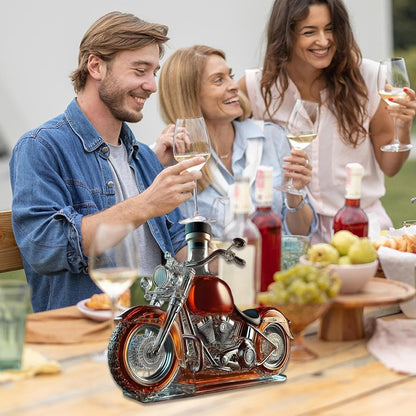 Glass Wine Decanter | Motorcycle Liquor Decanter Wine Bottle,Funny Drink Bottle Liquor Dispenser for Men Dad Motorcycle Lovers Home Kitchen Commercial Whisky Vodka Holiday