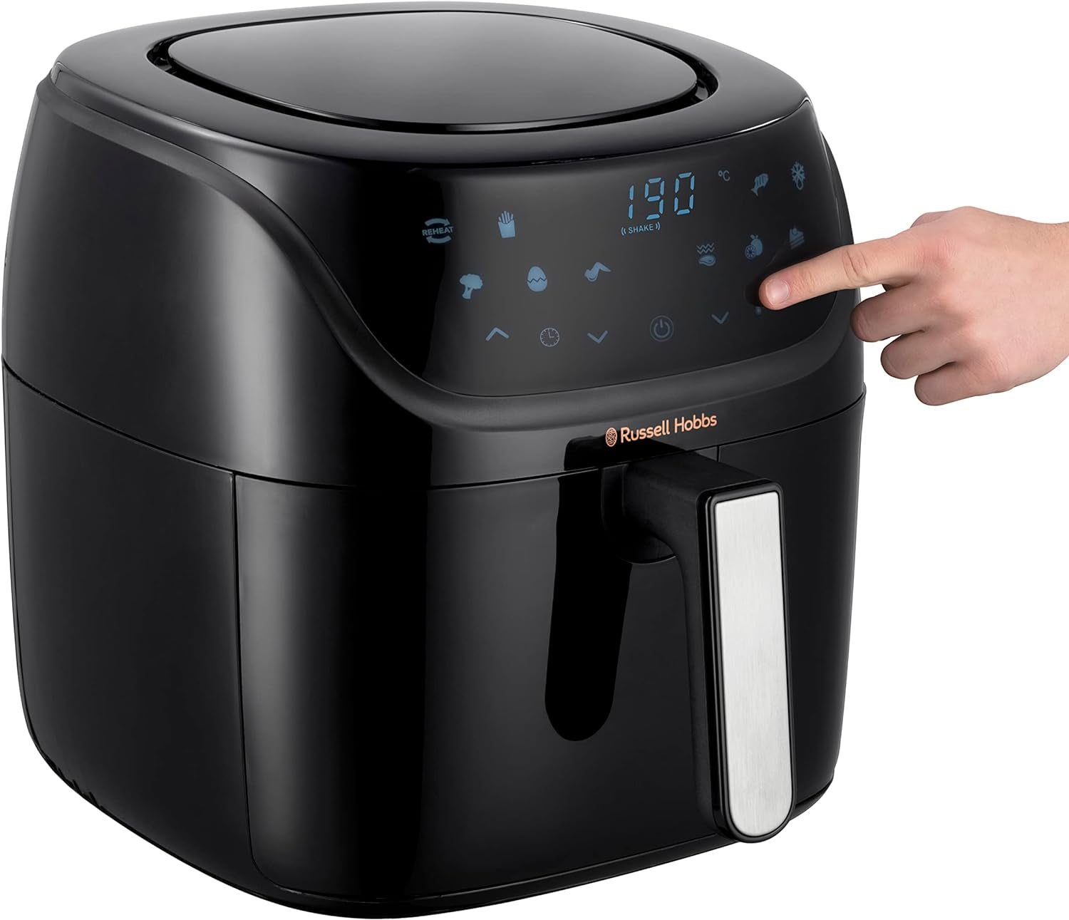XXL Family Rapid Digital Air Fryer 8L [Compact Housing |7 Cooking Functions |10 Programmes] Energy Saving, Max 220°C, Use without Oil, Grill, Bake, Roast, Reheat, Frozen Etc. 27170