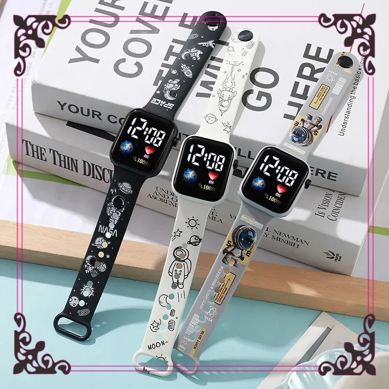 Disney Anime Figures Stitch Watches Children Wrist Strap Sports Intelligent Wristwatch Waterproof Kids Toys Electronic Bracelet