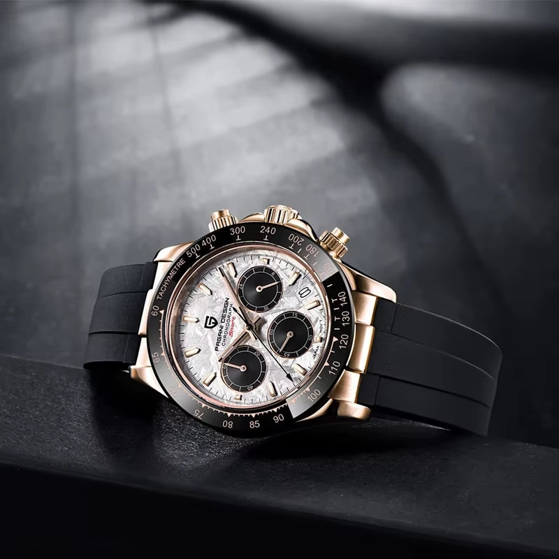 40Mm New V2  Men'S Quartz Watches Sapphire Retro Chronograph Stainless Steel Waterproof Watch Men Relogio Masculino