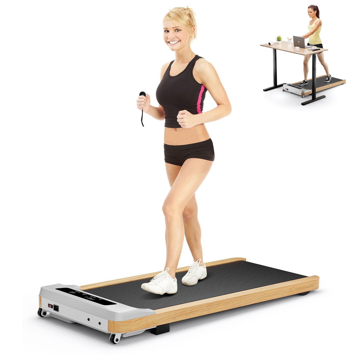 Under-Desk Treadmill Walking Pad with Advanced 7-Layer Running Belt for Seamless Fitness Integration