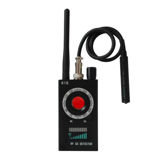 K18 Multi-Function Wireless Lens and Audio Bug Detector with GPS Signal and RF Tracking (1MHz-6.5GHz)