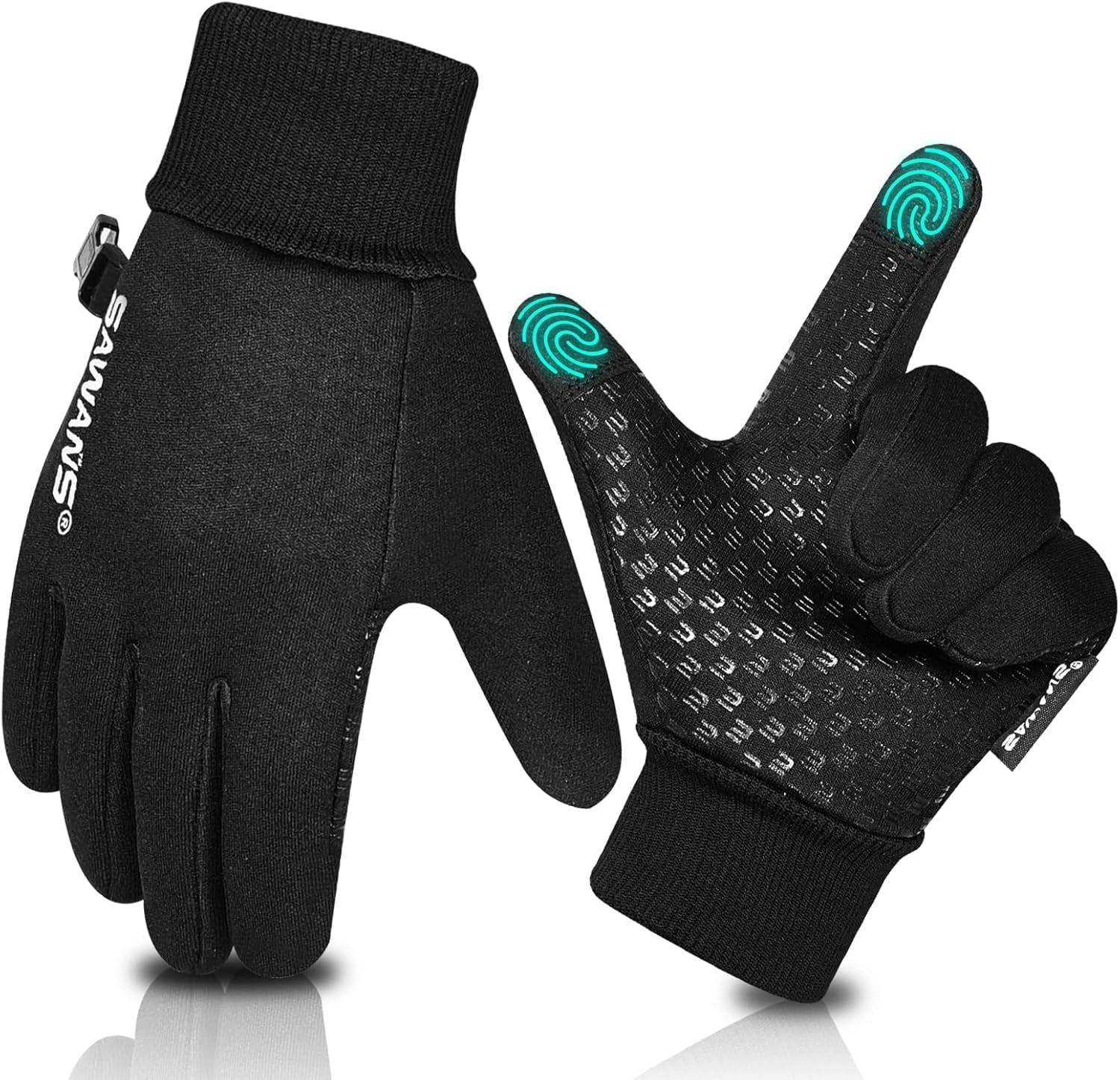 Kids Warm Winter Gloves Running Cycling Gloves Touch Screen Thermal Children Mittens Windproof Outdoor Anti-Slip Riding Sports Gloves Football Walking Ski for Boys Girls