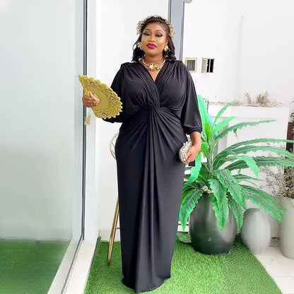 Plus Size Elegant African Dresses for Women Fashion Africa Clothing Turkey Wedding Party Gown Ankara Dashiki Robe Kaftan 2025