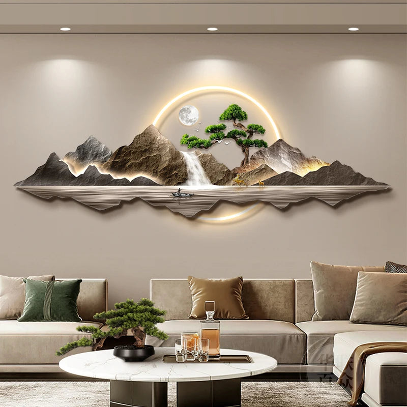 Light Luxury Clock Wall Chinese Modern Fashion Living Room Decorative Wall Watch Interior Design Horloge Murale Wall Decor