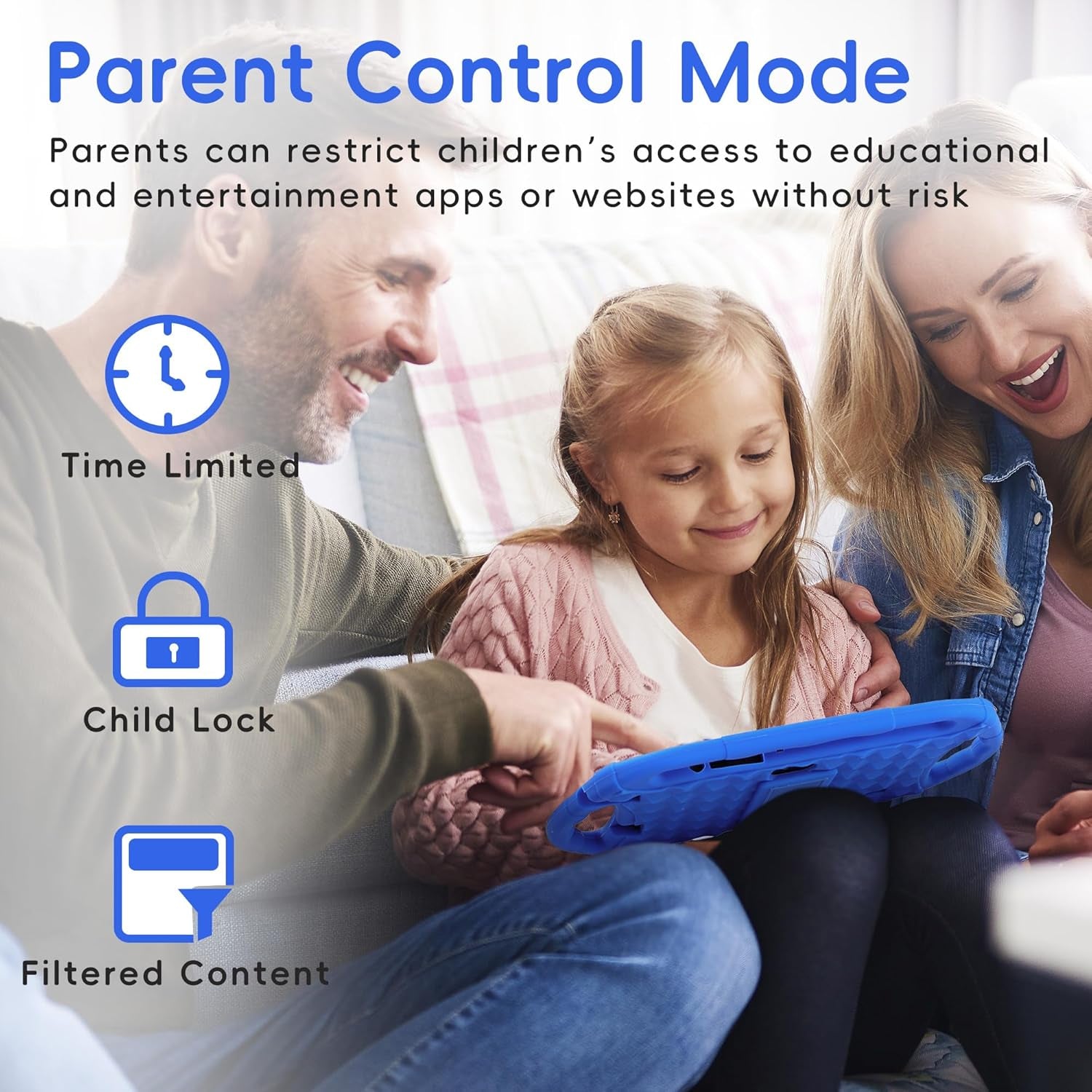 Kids Tablet for Toddlers 7 Inch Android 2GB+32GB, Wifi, GMS, IPS, Games, Android with Parental Control, Learning Educational Toddler Tablet with Silicone Case