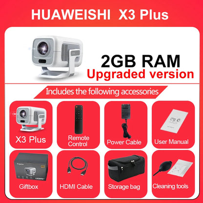 4K Projector Android Native Portable 1080P Auto Focus 600ANSI Video Home Cinema Outdoor Hd Led Projetor