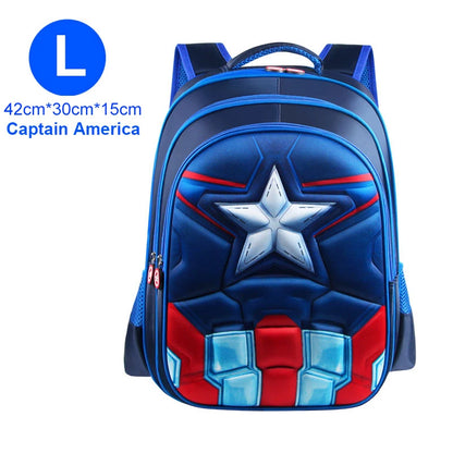 Boy Schoolbag Spiderman Captain America Children Kindergarten School Bag Teenager Kids Student Backpack