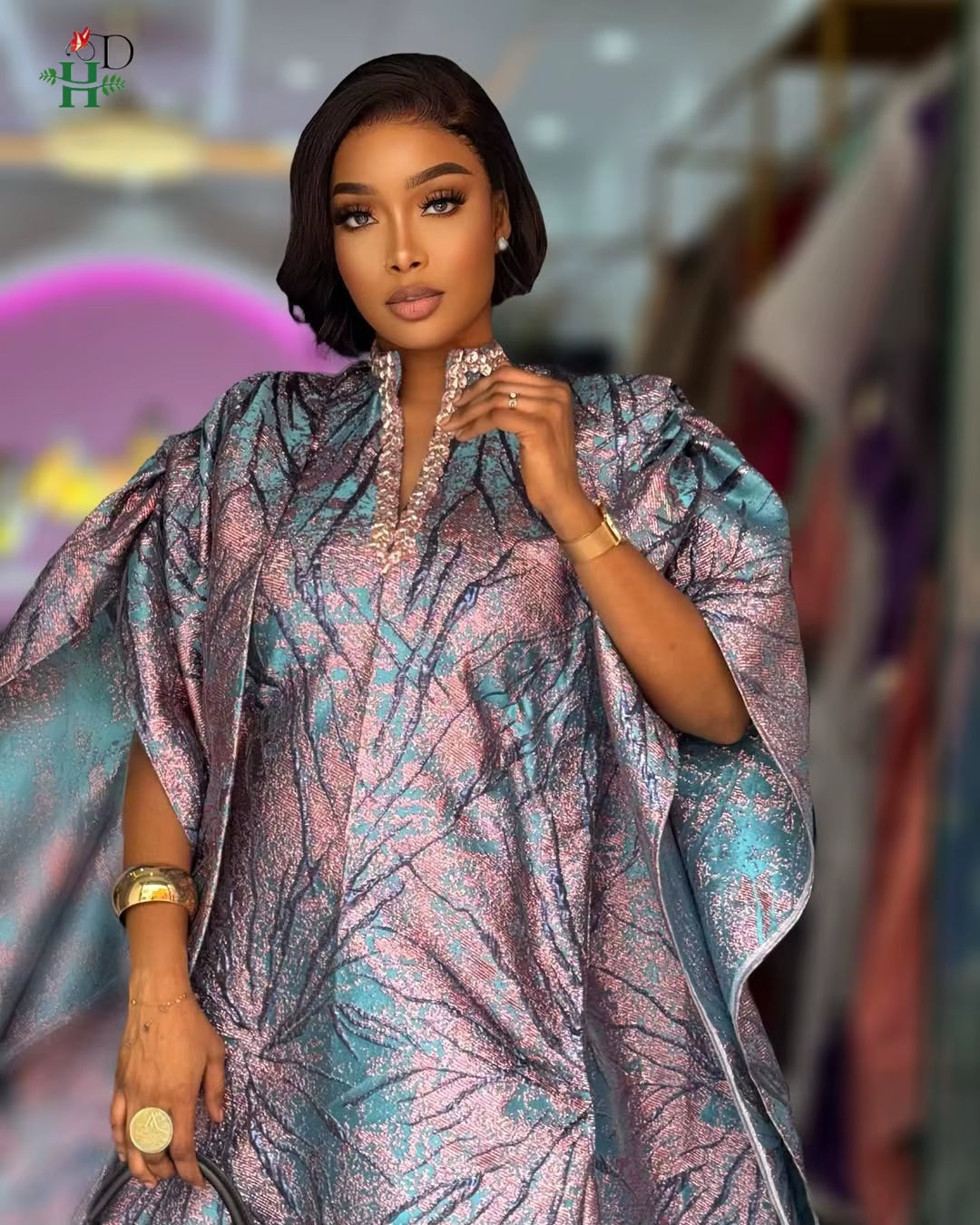 2025 New African Clothes for Women Kaftan Dress Fashion Party Dress Vintage Summer Gown Casual Vestidos Muslim Robe Boubou