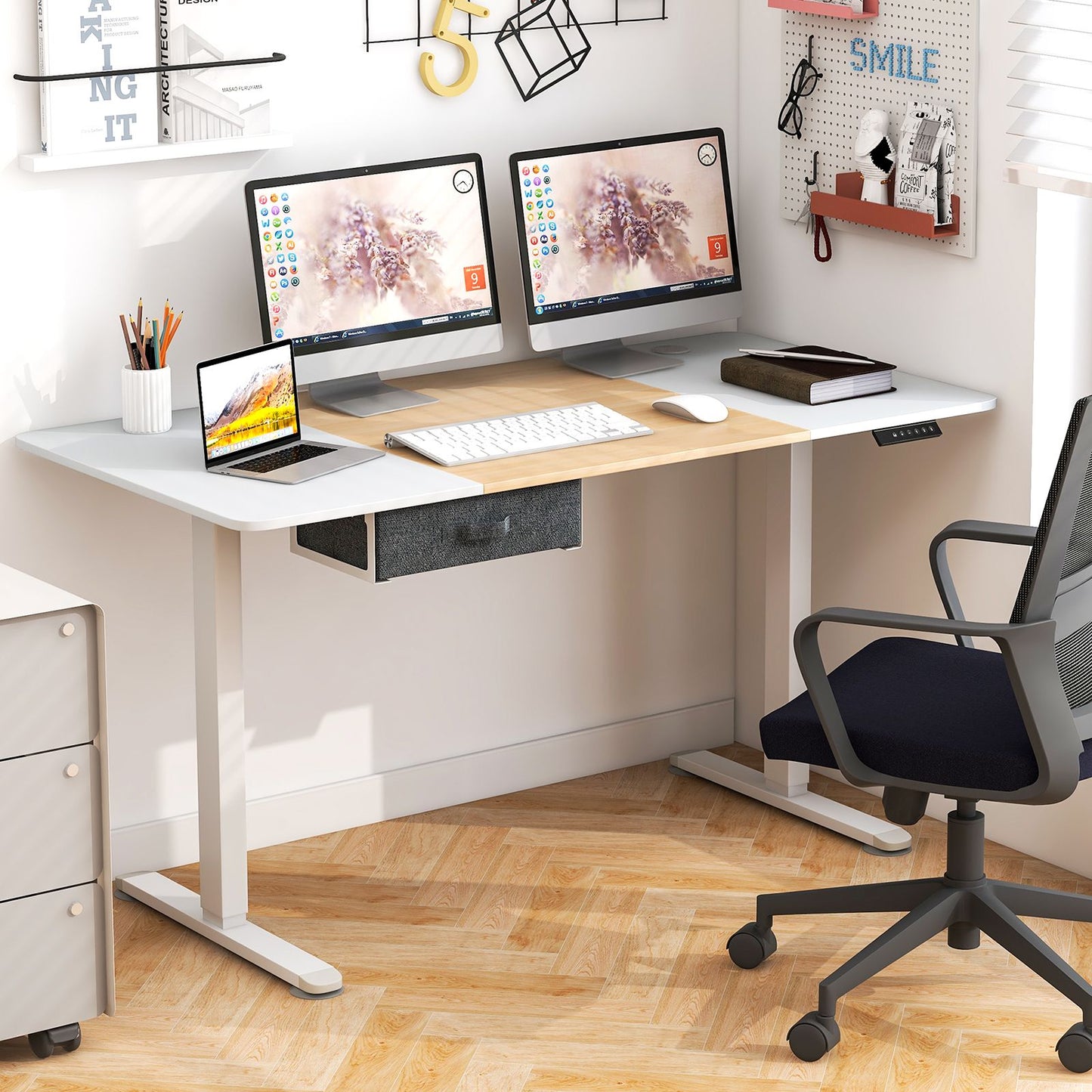 Electric Height-Adjustable Standing Desk with Integrated USB Charging: Enhance Your Workspace Comfort and Productivity