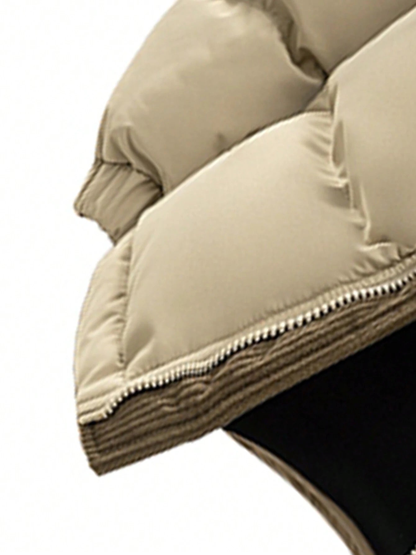Men'S Autumn/Winter Contrast Color Thickened Warm Hooded Padded Coat