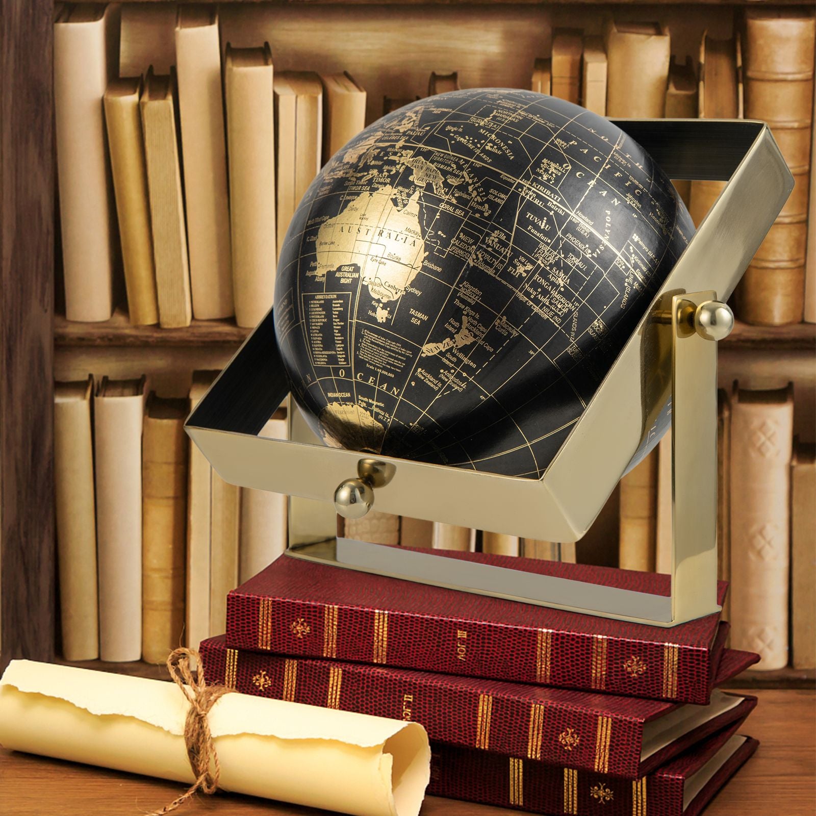 720-Degree Rotating Educational Geographic World Globe