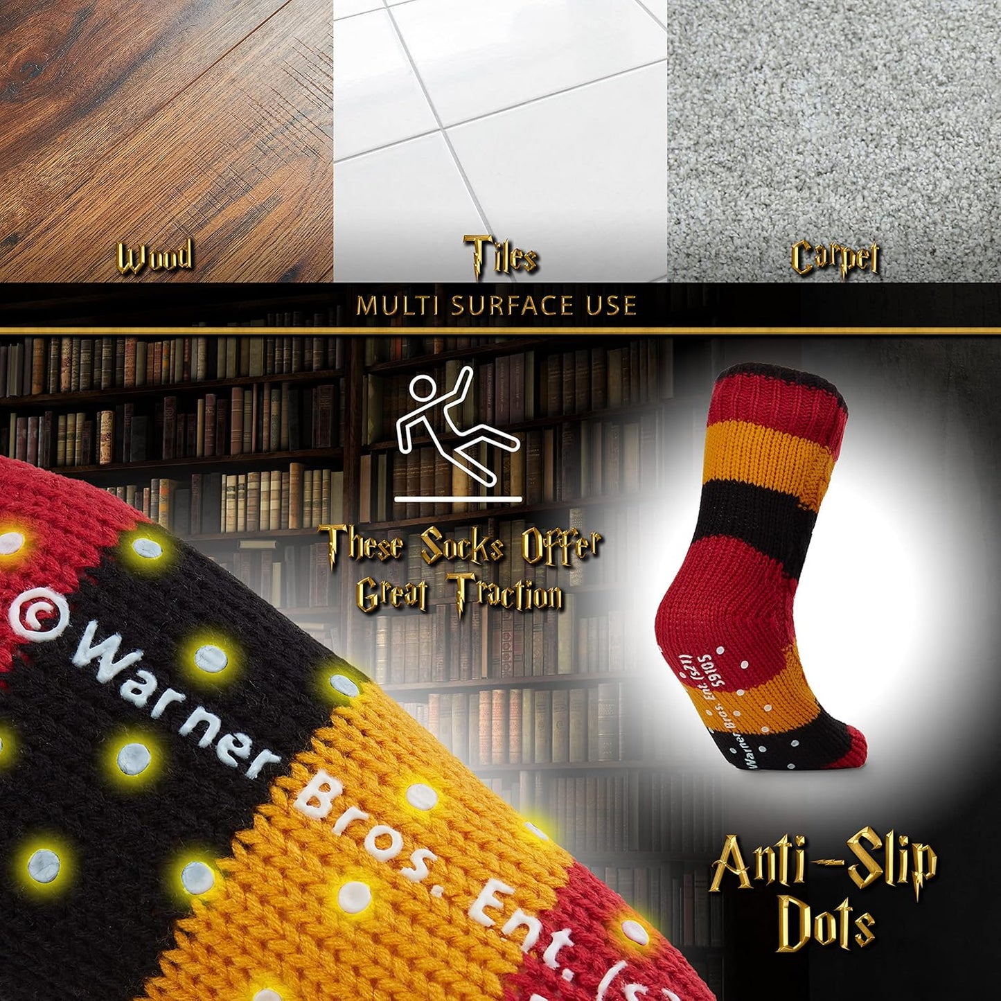 Slipper Socks for Women Teenagers, Cosy Warm Fleece Lined Bed Socks Non Slip - Gifts for Her
