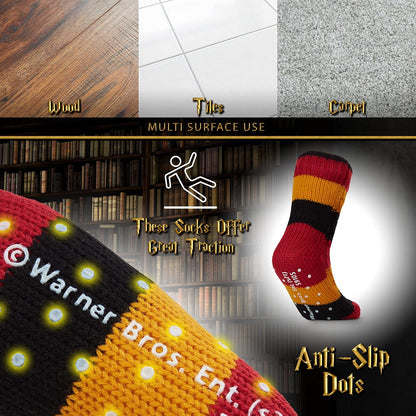Slipper Socks for Women Teenagers, Cosy Warm Fleece Lined Bed Socks Non Slip - Gifts for Her