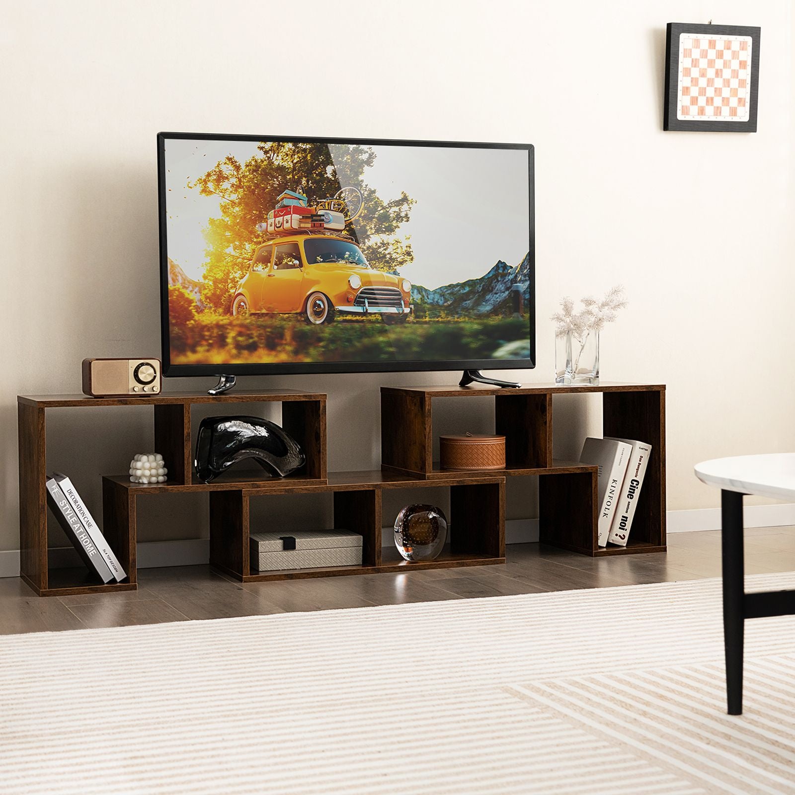 Stylish and Versatile Convertible TV Stand Set - Accommodates Screens up to 65 Inches