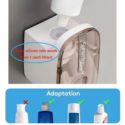 Automatic Wall-Mounted Toothpaste Dispenser & Toothbrush Holder - Elevate Your Bathroom Experience