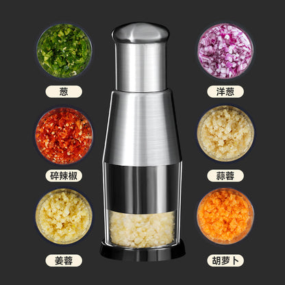 Manual Garlic Crusher & Vegetable Chopper Kitchen Gadget