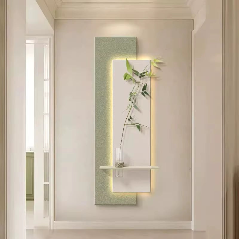 Light Luxury Porch Vertical Version of Imitation Sandstone LED Wall Lamp Painting Art Entrance Corridor Wall Lamp Mural Lamp