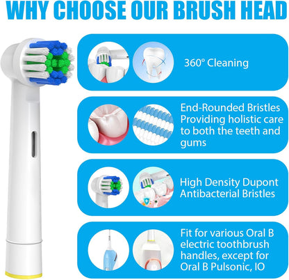 Replacement Toothbrush Heads Compatible with Oral B Braun, 12 Pcs Professional Electric Brush Heads Compatible with Oral B Replacement Heads Refill 7000/Pro 1000/9600/500/3000/8000