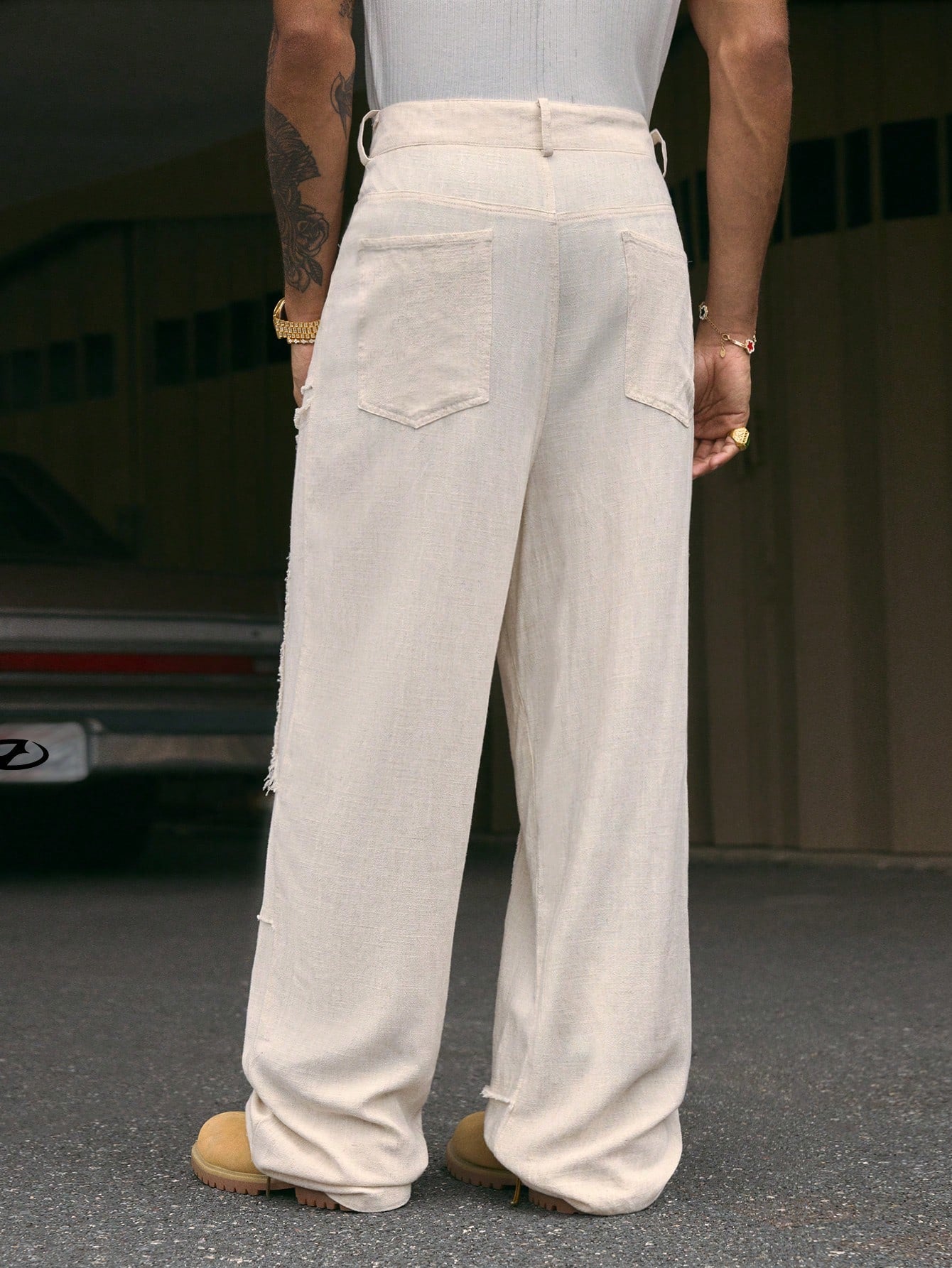 AXEPEAK Multi-Size Fashionable Street Style Wide Leg Pants for Men, Streetwear Edition