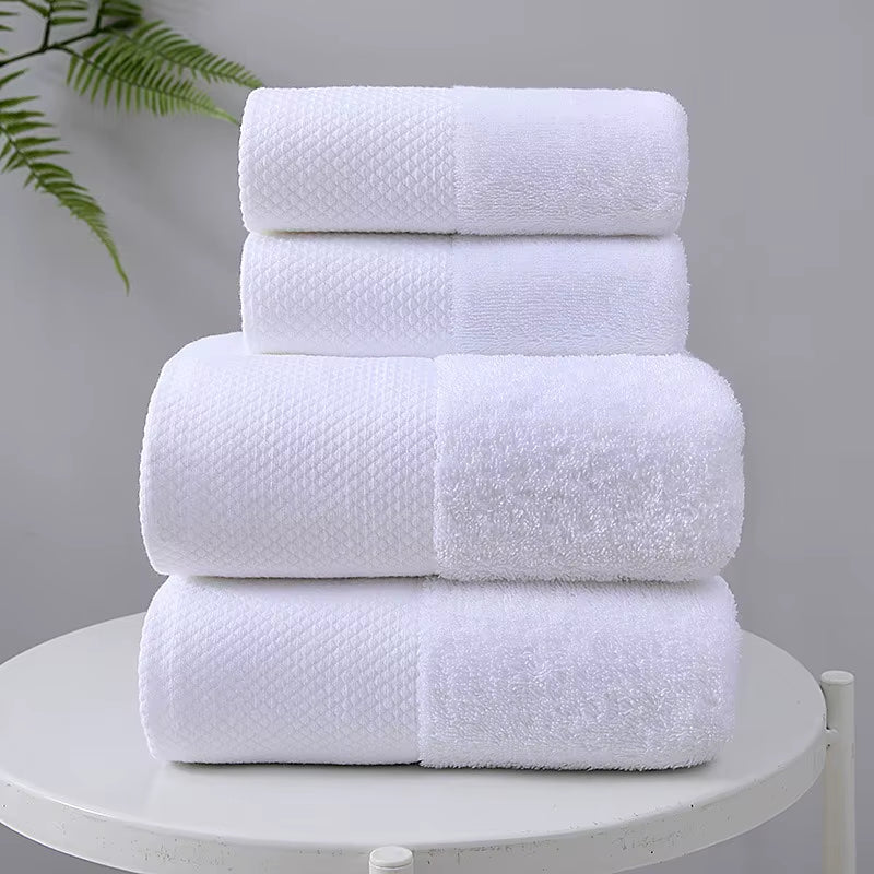 White Soft Cotton Fabric Face Towel Hotel Bath Towel Wash Cloths Hand Towels Portable Multifunctional Cleaning Towel