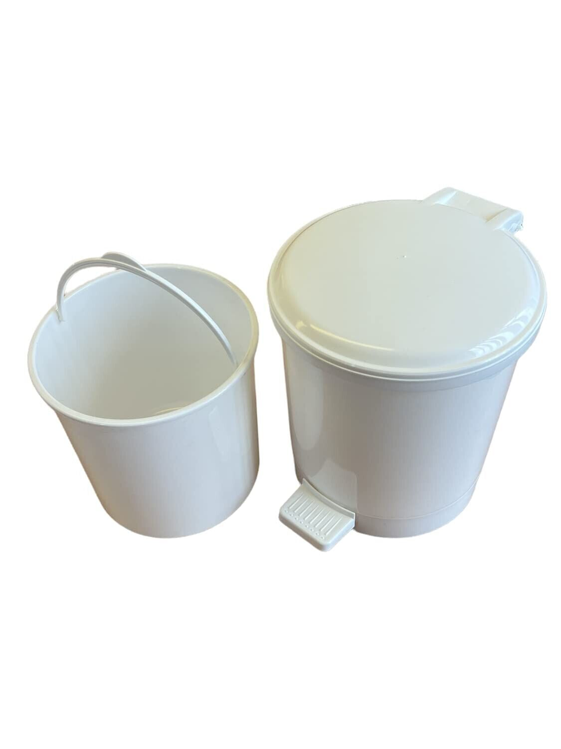 Premium 6L White Round Pedal Bin for Effortless Waste Disposal in Kitchen and Medical Settings