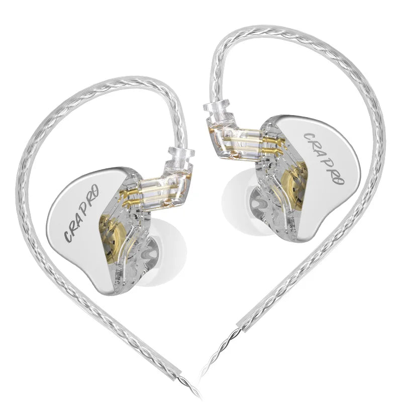 CRA Pro HIFI Earphones DLC Diamond Diaphragm Dynamic Earbuds with Replaceable Headphone Cables Sports Music Earphones