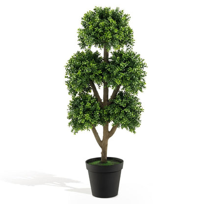 115 cm Artificial Boxwood Topiary Ball Tree for Sophisticated Home and Office Decor