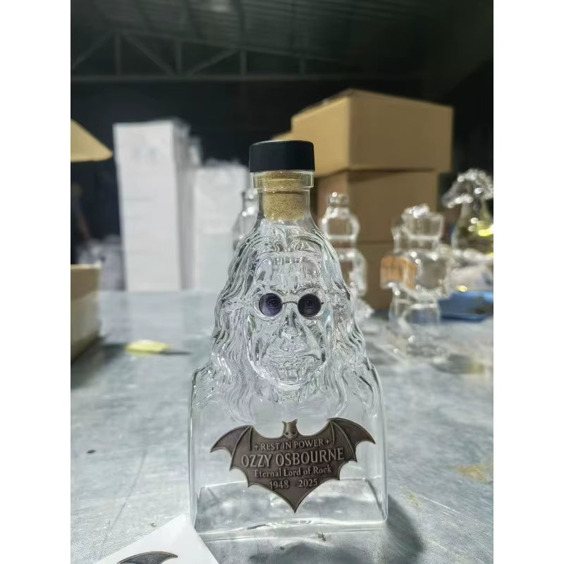 Ozzy Osbourne Whiskey Bottle Back to the Beginning Commemorative Whiskey Wine Bottle Home Decor Statue Collection Crafts