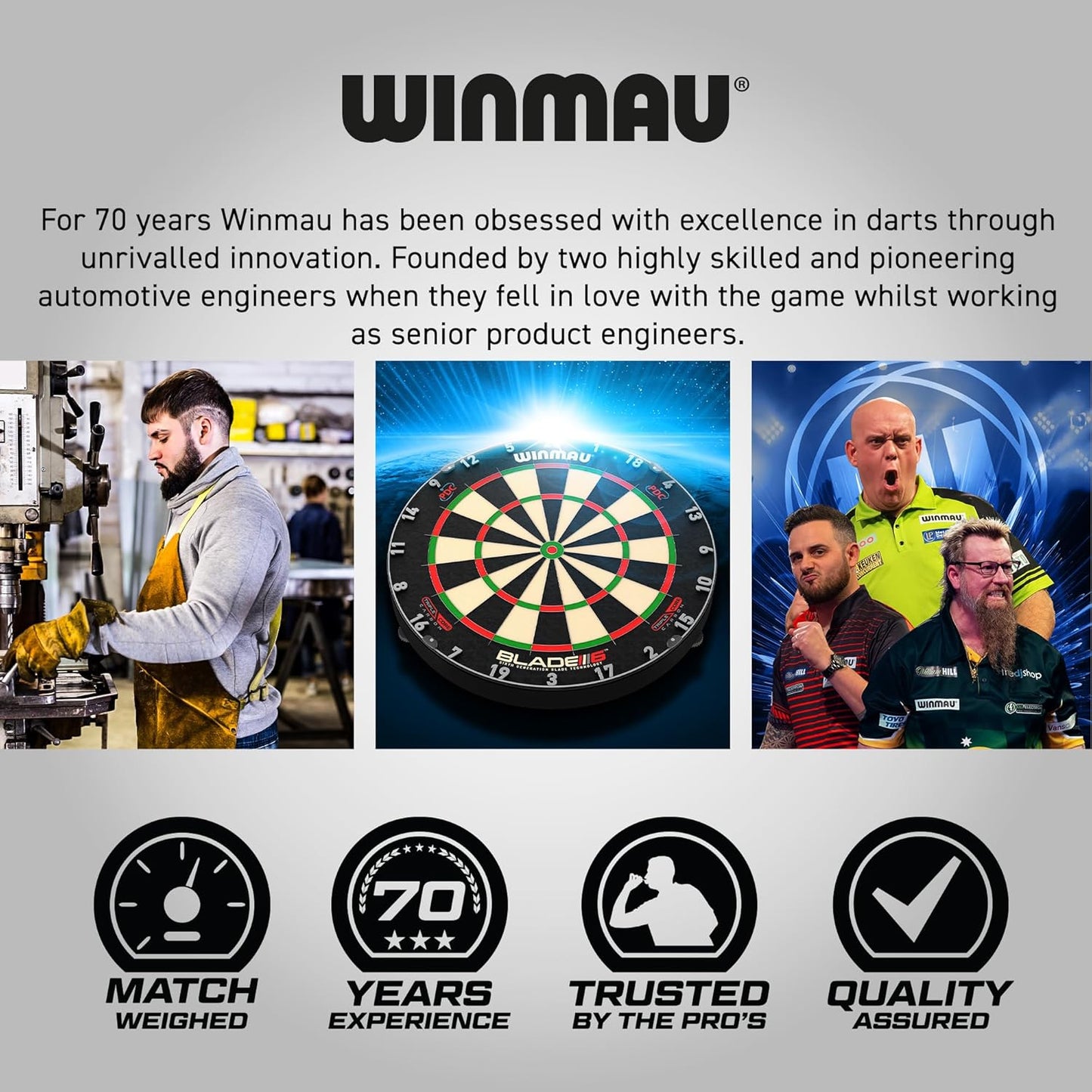 Darts Blade 6 Professional Bristle Dartboard with Official Tournament Specifications | Endorsed by the PDC