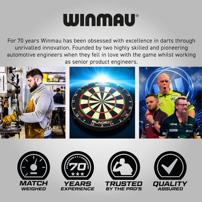 Darts Blade 6 Professional Bristle Dartboard with Official Tournament Specifications | Endorsed by the PDC