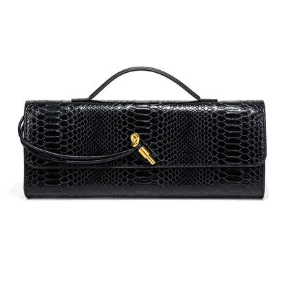 Luxury Design Top-Handle Bag for Women Evening Handbag Long Purse, Crocodile Pattern Crossbody Shoulder Bags Fashionable Outfits