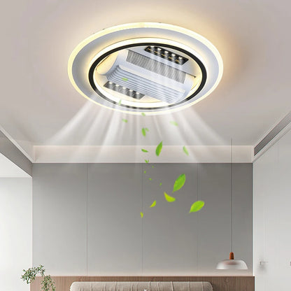 Invisible Bladeless LED Ceiling Fan Light Remote Control Ceiling Fan Lamp Home Decor Living Room Bedroom