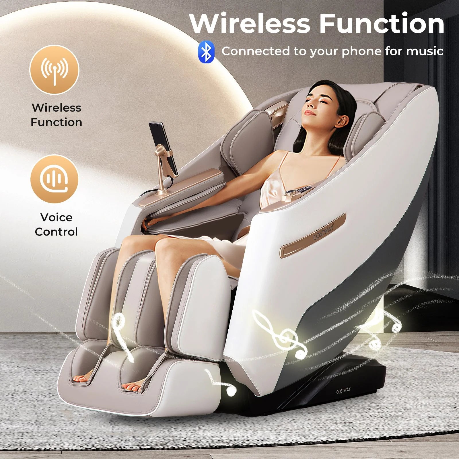 Zero Gravity SL Track Shiatsu Massage Recliner with Advanced Lumbar Heating Therapy for Ultimate Relaxation