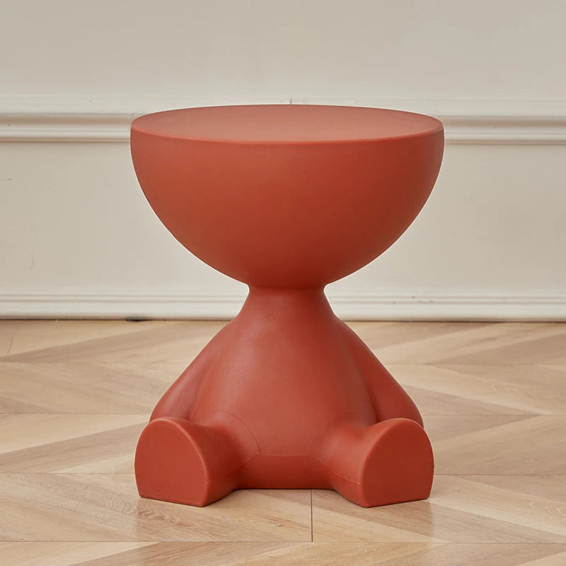 INS Cream Wind Coffee Table Nordic Plastic Sofa Side Tables Bedroom Bedside Tables Living Room Furniture round Small Low Stool