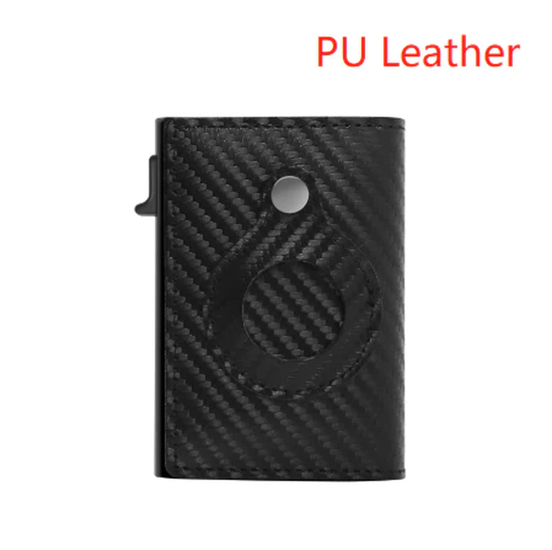 Rfid Card Holder Men Wallets Money Bag Male Black Short Purse Small Leather Slim Wallets Mini Wallets for Airtag Air Tag