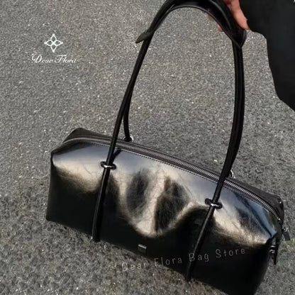 Y2K Women'S Bag Large Capacity Boston Pillow Handbag Spicy Girl Fashion Motorcycle Shoulder Bags Vintage Large Capacity Tote Bag