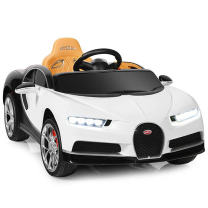 Exciting 12V Licensed Bugatti Battery-Powered Ride-On Car with Remote Control for Kids