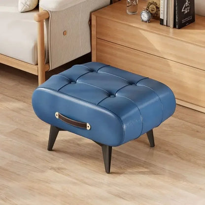 Shoe Changing Stool, Doorstep, Living Room Soft Bag, Minimalist Sofa, Footstool, Light Luxury Leather Art, Low Stool