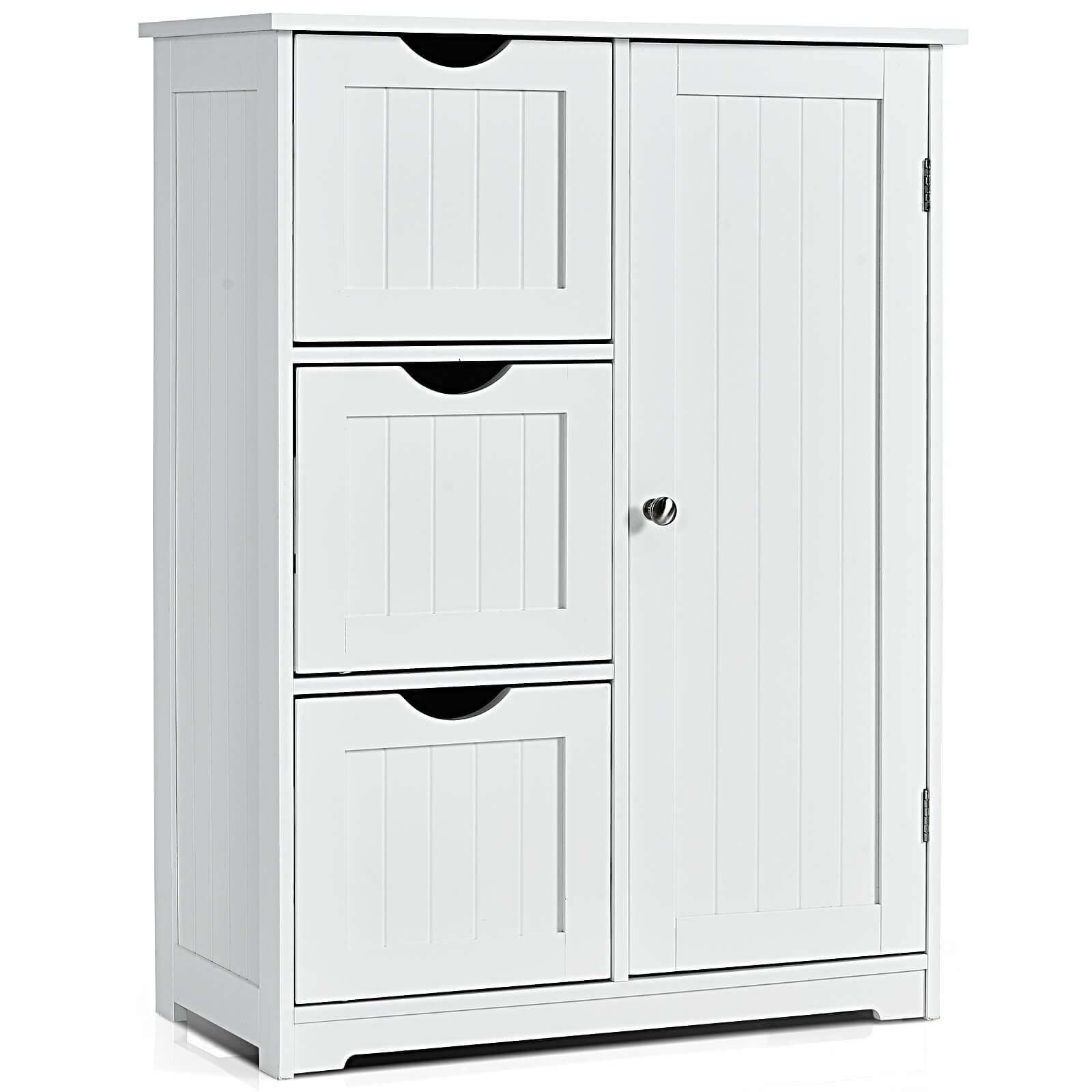 Freestanding Bathroom Cabinet with One Door and Three Drawers