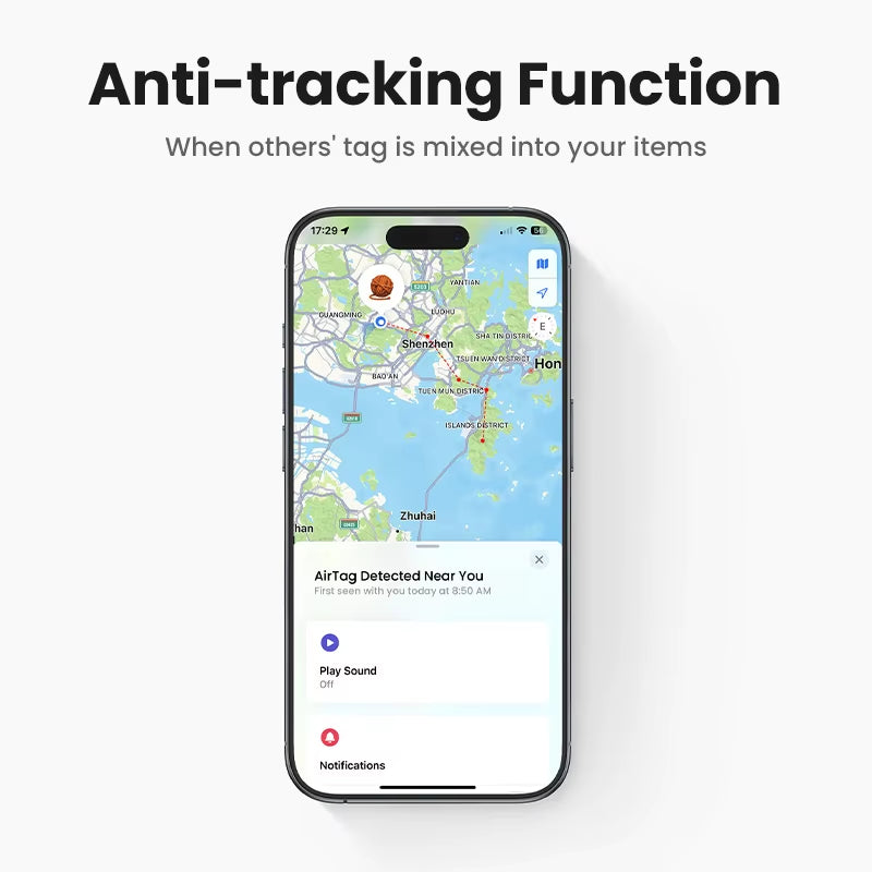 Advanced SmartTrack Link Bluetooth GPS Tracker for Effortless Location Tracking of Earbuds, Luggage, and MFi Devices with Apple Find My Integration