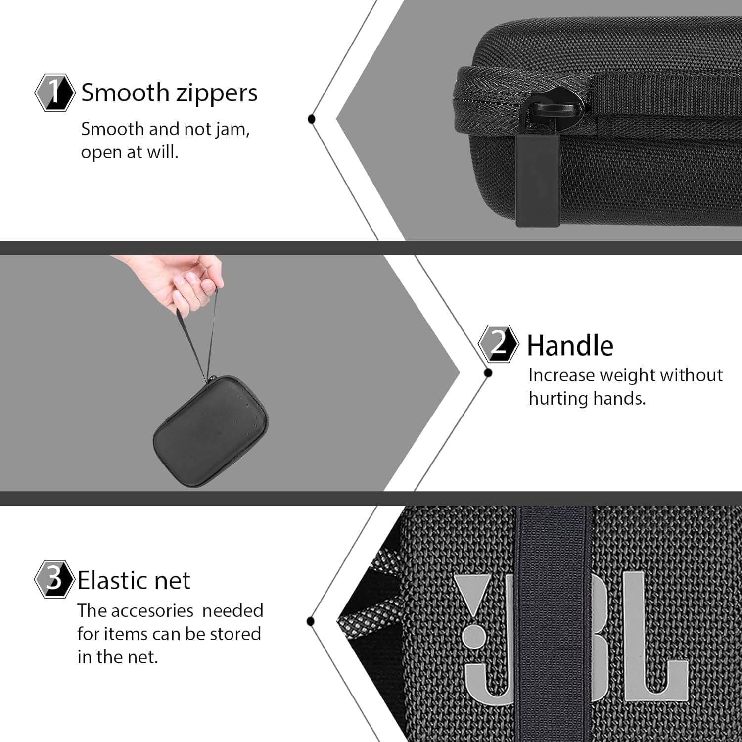 Hard Carrying Travel Case for JBL GO 3 /Go 3 Eco/Jbl Go 4 Portable Rechargeable Bluetooth Speaker,Case Only