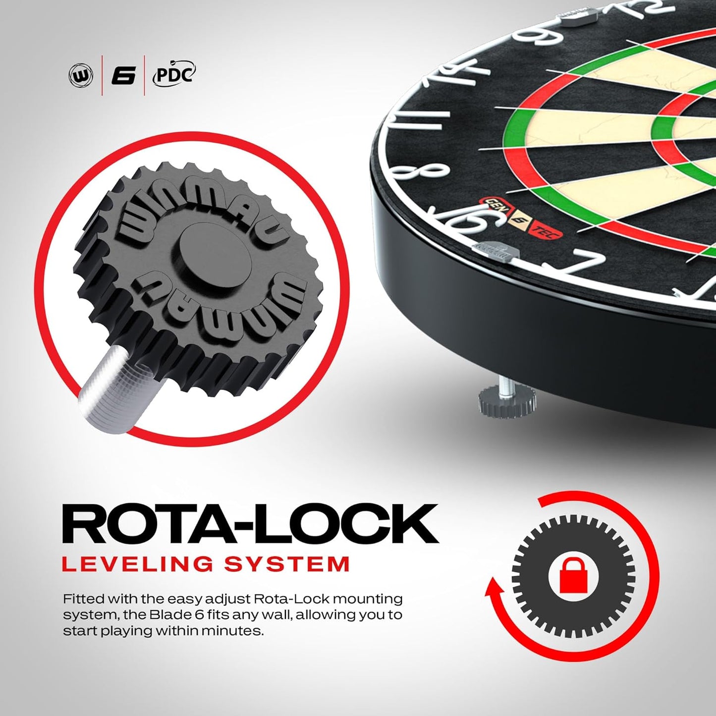 Darts Blade 6 Professional Bristle Dartboard with Official Tournament Specifications | Endorsed by the PDC