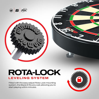 Darts Blade 6 Professional Bristle Dartboard with Official Tournament Specifications | Endorsed by the PDC