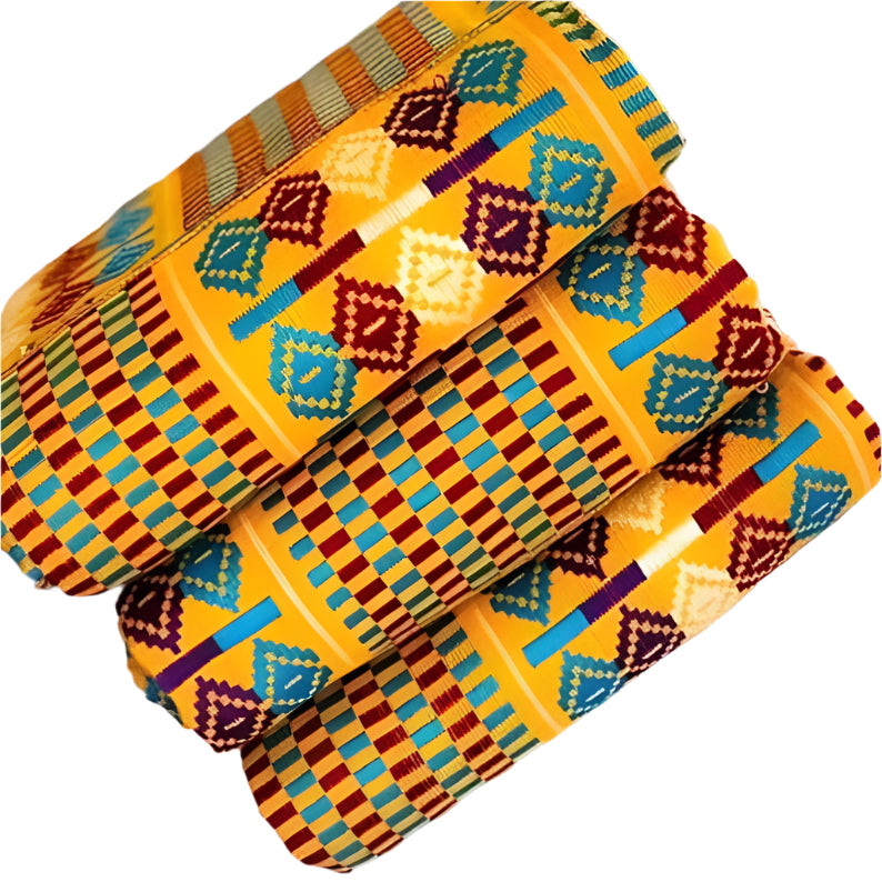 Authentic Kente 6 Yards Genuine Ghana Handwoven Kente Fabric and Kente Cloth African Fabric African Bonwire Ghana Kente Traditional