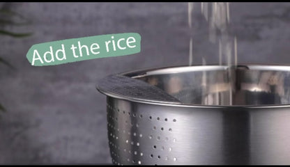 Yum Asia 304 Stainless Steel Rice Washing Bowl 22cm Silicone Base